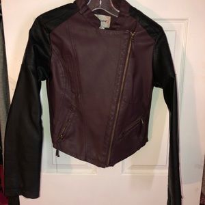 Red/Black Leather jacket
